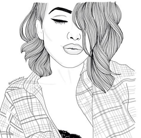 Image About Girl In Grunge Sketch By Idlesmiles