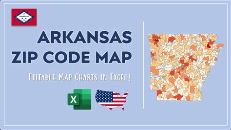 Arkansas Zip Code Map In Excel Zip Codes List And Population Map