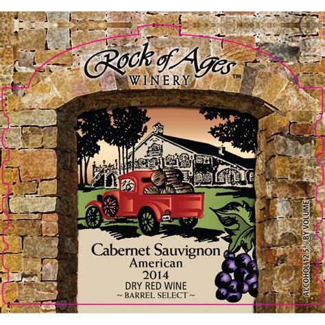Cabernet Sauvignon American 2014 Barrel Select Rock Of Ages Winery