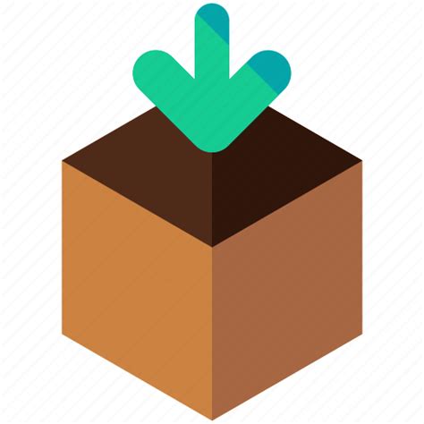 Arrow Box Delivery Down Logistic Package Packing Icon