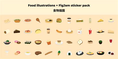 Food Illustrations And Figjam Sticker Pack Figma