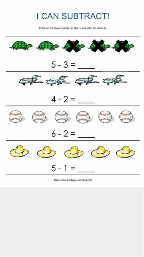 Pin By Sarah Tawfik On Subtraction Subtraction Printable Activities