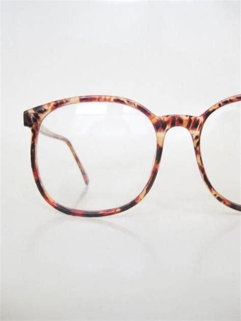 Vintage 1980s Oversized Eyeglasses Glasses Womens Mens Unisex Indie Hipster Chic Geeky Nerdy