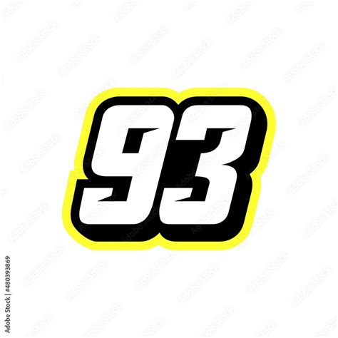 Racing Number 93 Logo Design Inspiration Stock Vector Adobe Stock