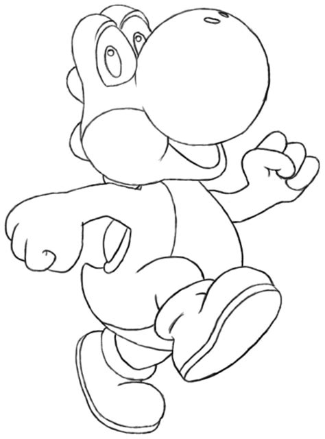 Mario Riding Yoshi Coloring Pages