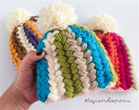 Cómo Tejer Gorros Con Trenzas De Colores A Crochet ¡vídeo Tutorial