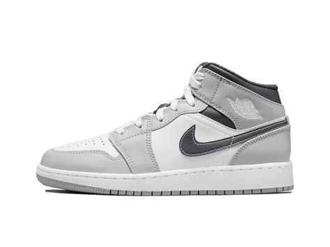 Sneakerstorecz Jordan 1 Mid Light Smoke Grey Anthracite Gs