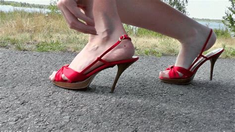 Nujne Katharina In Highheeled Sandals Wmv Sexy Lady Boots And High