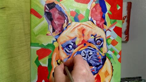 2017 04 Original Time Lapse Painting Pop Art Frenchie By Cameron