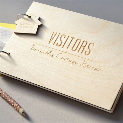 Personalised Visitor Guest Book By Clouds And Currents