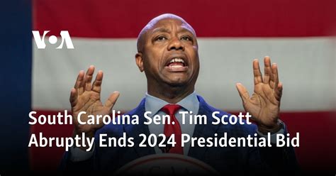 south carolina sen tim scott abruptly ends 2024 presidential bid