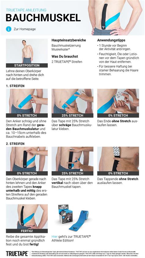 Bauchmuskel Kinesiotape Anleitung Einfach Und Sicher Selbst Tapen