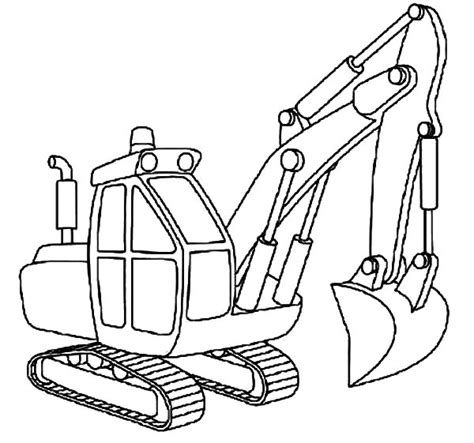 Click the blippi flying coloring pages to view printable version or color it online (compatible with ipad and android tablets). Excavator Outline Coloring Pages - Download & Print Online ...