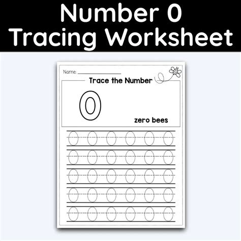 Number 0 Tracing Number Tracing Worksheet