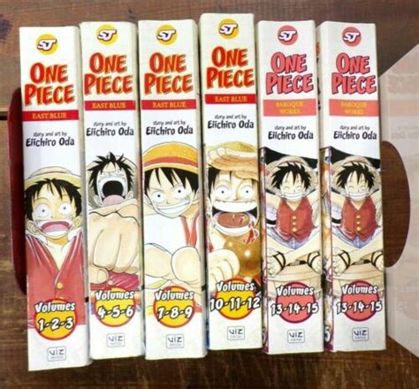 One Piece Omnibus Edition Lot Volumes 1 15 East Blue And Baroque Works 6