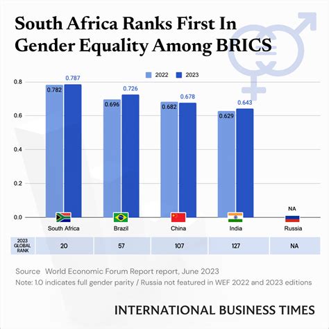 South Africa Leads Brics Nations In Gender Parity Ibt Graphics Ibtimes