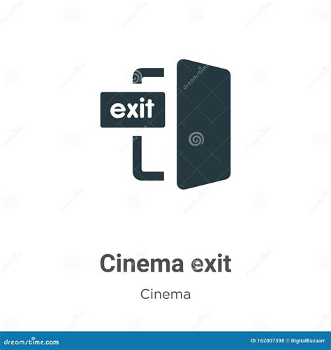 Cinema Exit Vector Icon On White Background Flat Vector Cinema Exit