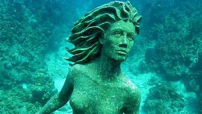 Underwater Statue Wallpapers Desktop Backgrounds Ocean Thomas