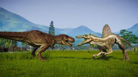 Jurassic World Evolution Spinosaurus Vs Tyrannosaurus Rex Breakout