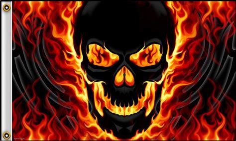 Skulls With Flames Clashing Pride
