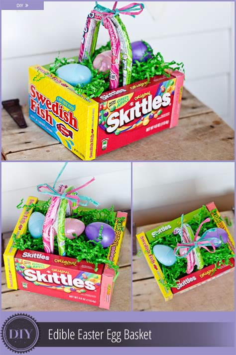 This Easy Diy Easter Basket Is Edible Edible Easter Basket Candy