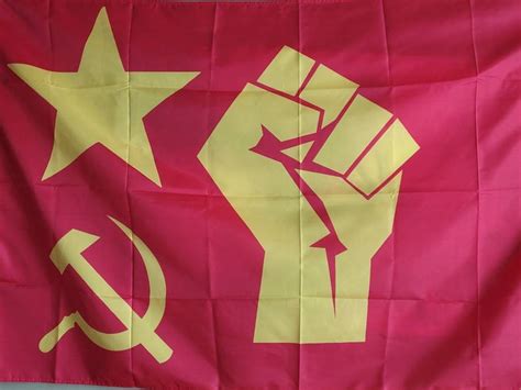 Revolutionary Communist Flag Banner 3x5ft Fist Of Resistance Etsy