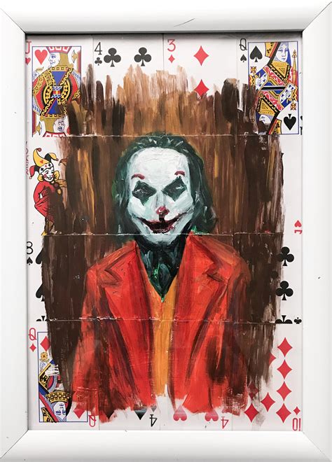 Joker Acrylic On Playing Cards Rpainting
