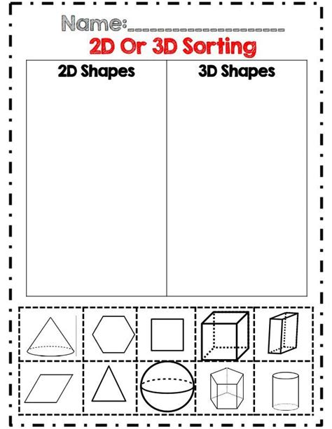 30 2d And 3d Shapes Worksheets For Kindergarten Coo Worksheets
