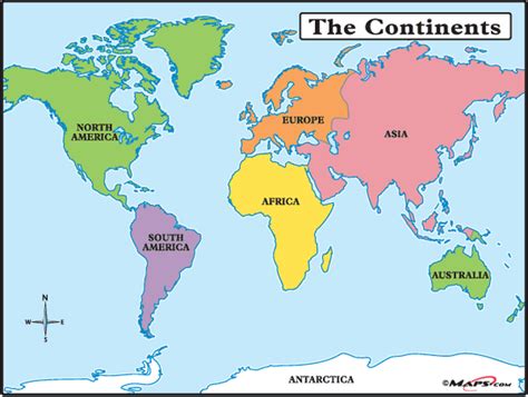 Continents Land And Water In Our World