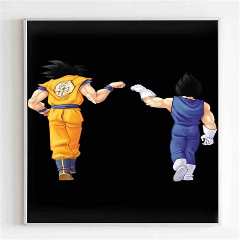 Goku And Vegeta Fist Bump Poster Fist Bump Goku And Vegeta Goku