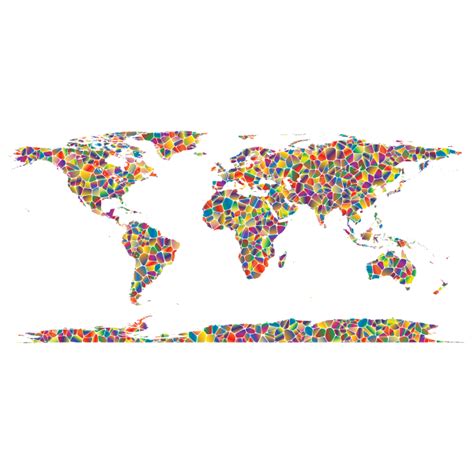 Polyprismatic Tiled World Map Free Svg