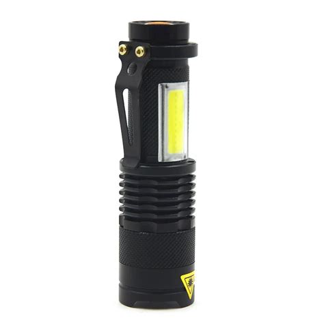 New Cob Led Flashlightmini Xml Q5 Cob Flashlights 4 Modes Portable Led