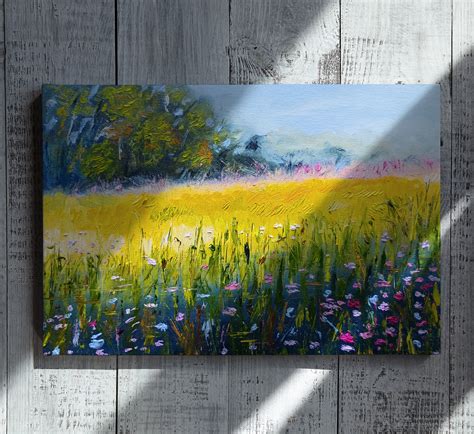 Wildflower Painting Floral Original Art Flower Wall Art Etsy