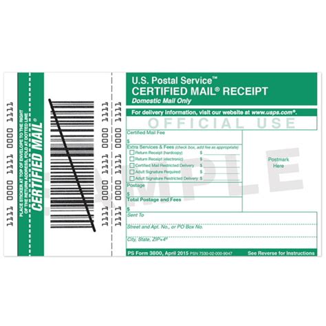 Postal service (usps) has delivery methods that allow senders to confirm the receipt of a letter. USPS Certified Mail Return Receipt | PS Form 3800 - USPS ...