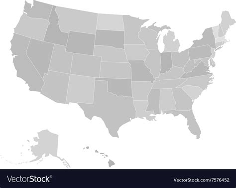 Map Of United States Royalty Free Vector Image