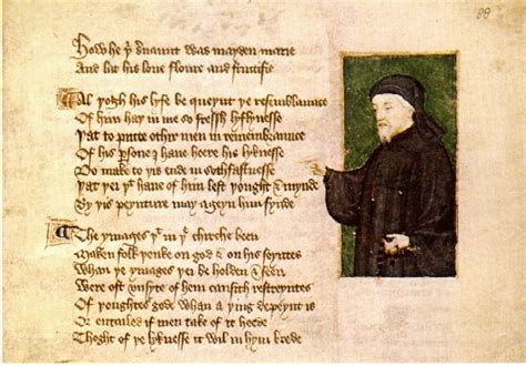 Portrait Of Chaucer From A Manuscript By Thomas Hoccleve Who May Have