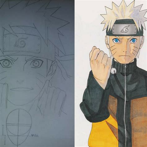 Mais Um Exemplo Naruto Desenhado Por Um Dos Alunos Do Curso Método