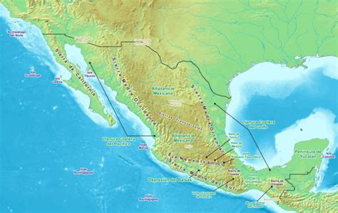 El Relieve De México A Través De Los Mapas Geografía Infinita