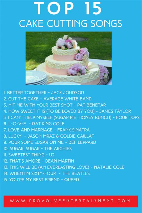 Cake cutting wedding songs can be made funny or romantic as per your preference and you can make your cake cutting event a memorable one. Pin on Music