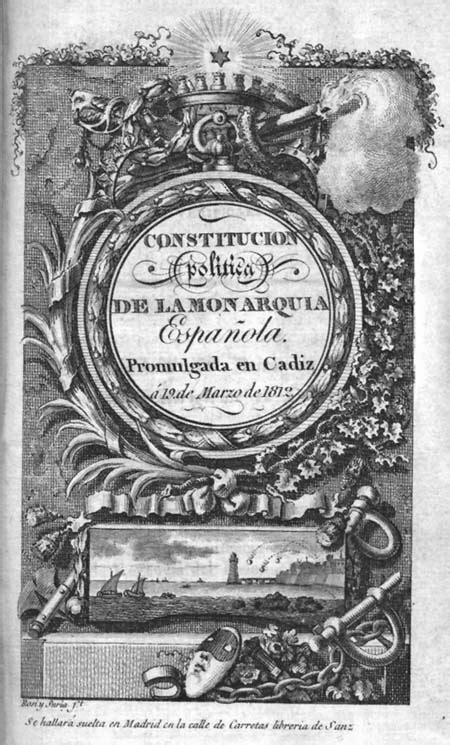 Cubierta De La Constitución Española De 1812 El Trienio Liberal