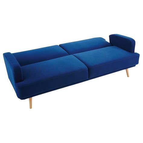 Quel est le meilleur canapé lit ? Canapé-lit 3 places bleu roi Elvis | Maisons du Monde