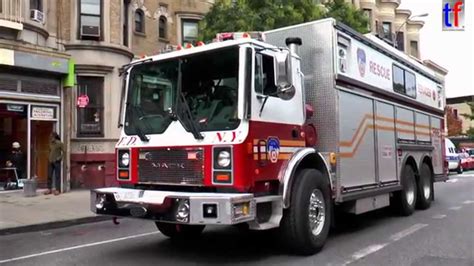 Fdny Mack Rescue Services 2nd Alarm Brooklyn Ny Usa 2014 Youtube