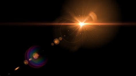Abstract Glowing Light Sun Burst With Digital Lens Flare Premium Photo
