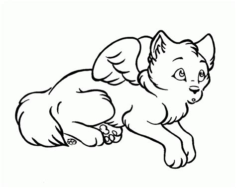 Winged Wolf Coloring Pages Coloring Home