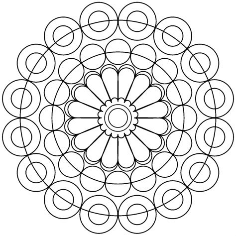Circles Mandala Coloring Page Coloring Pages 4 U