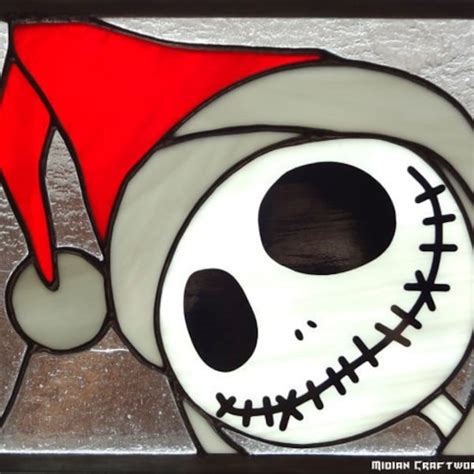 Nightmare Before Chrirstmas Stained Glass Etsy