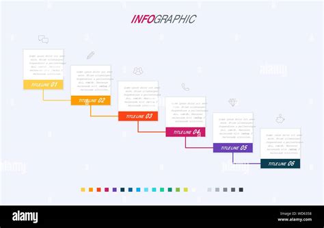 Timeline Infographic Design Vector 6 Steps Graph Workflow Layout