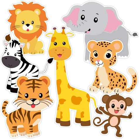 Buy Zoo Animals Cutouts Safari Jungle Cut Outs For Baby Shower Birthday
