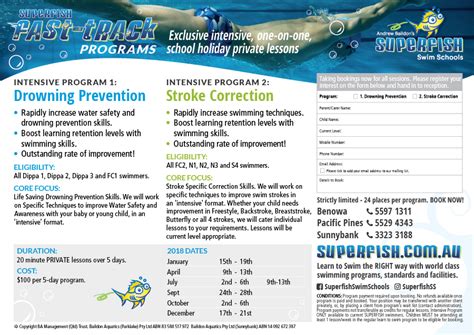 Superfish Fast Track Intensive Swimming Programs Superfish Swim Schools