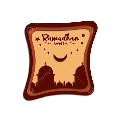 Gambar Potong Kertas Masjid Islami Untuk Ramadhan Kareem 2 Arab